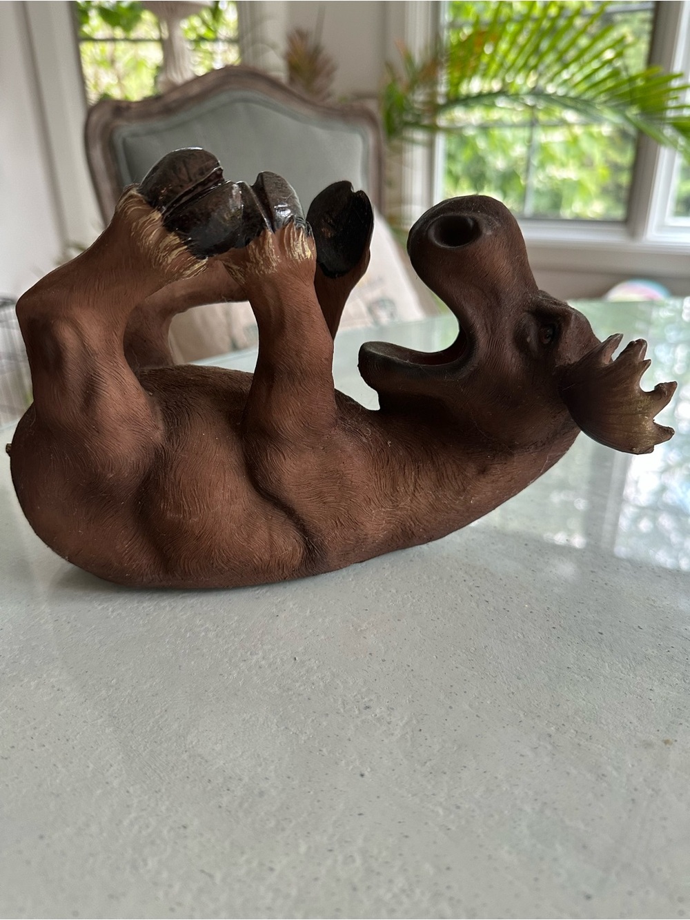 Moose wine bottle holder